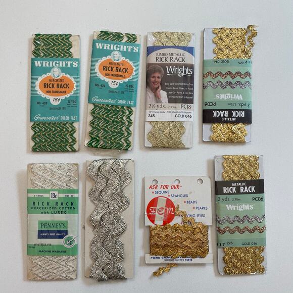 Vintage Rick Rack Sewing Trim 14 Packs Crafting Trim - Picture 3 of 3